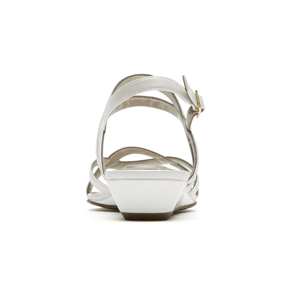 Rockport Singapore Womens Sandals - Total Motion Zandra Slingback White - BZ0897561